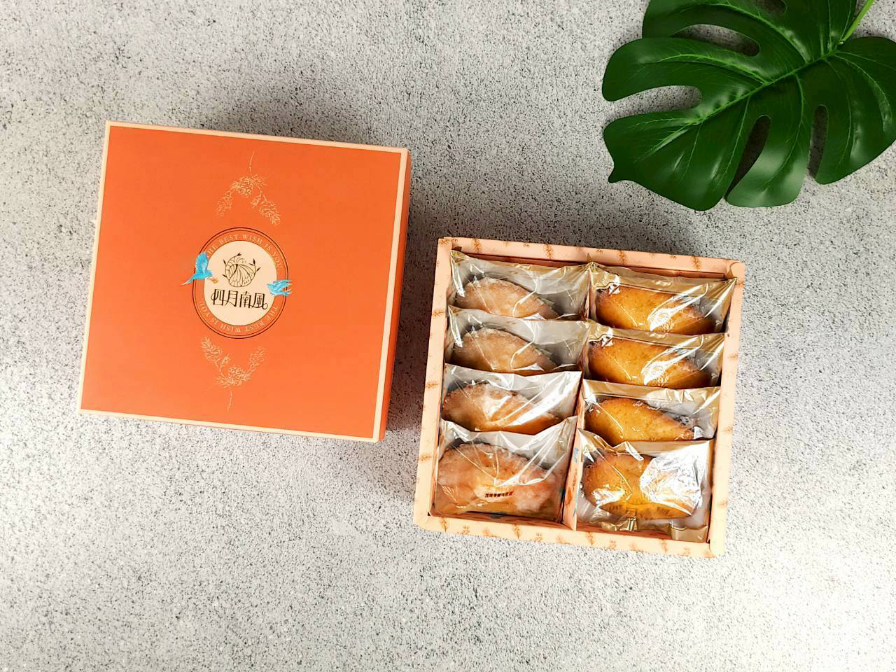 四月南風綜合瑪德蓮8入禮盒，蜜香與檸檬口味法式小點